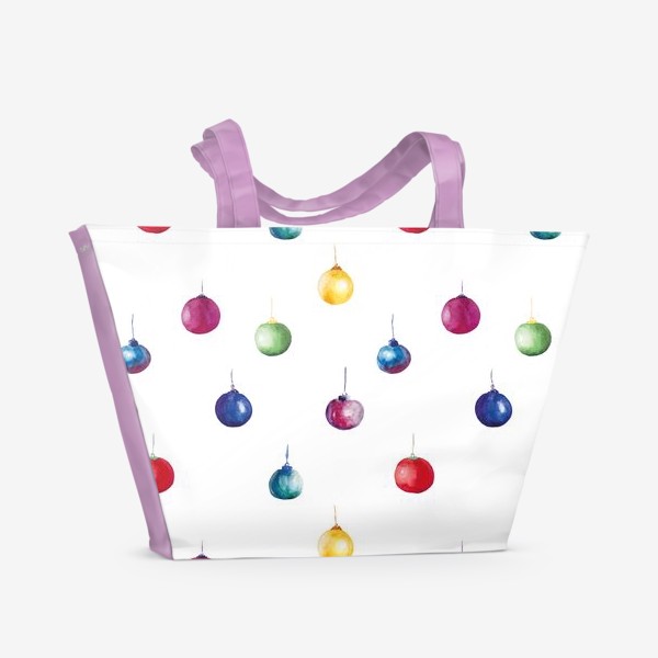 Пляжная сумка «Новогодние шары»