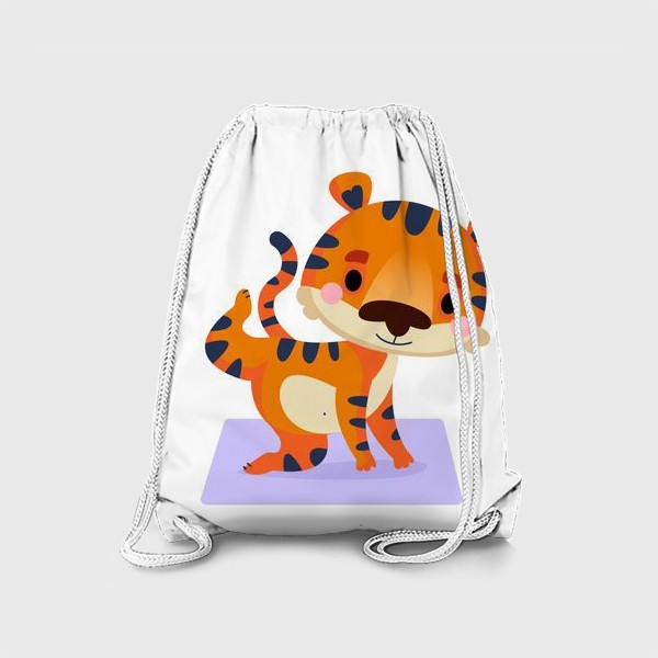 Рюкзак «Тигр на коврике для йоги»