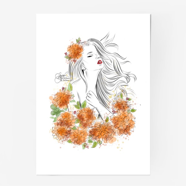 Постер «Девушка-осень »