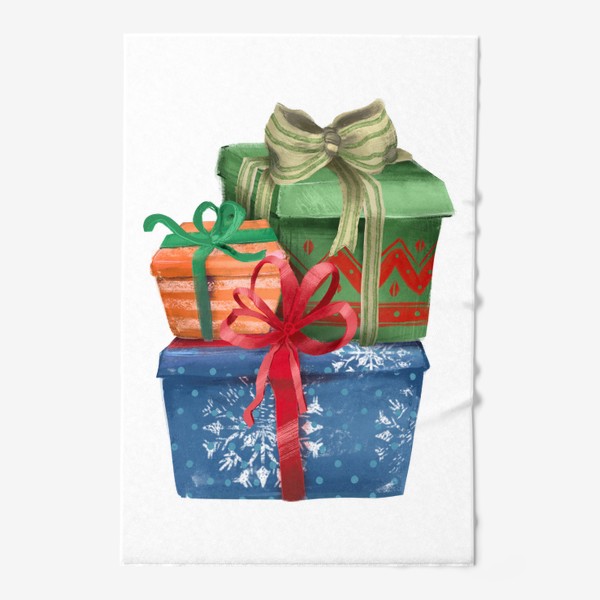 Полотенце «Подарки, рождество»