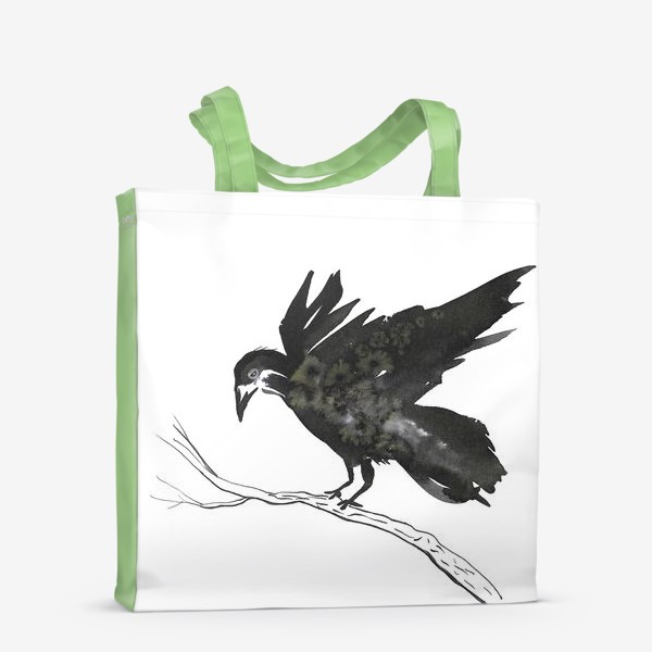 Сумка-шоппер «черная птица не ветке»