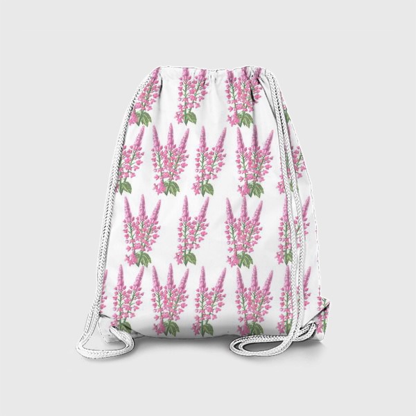 Рюкзак «бесшовный паттерн розовые цветы акварелью»