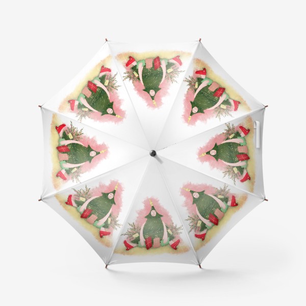 Зонт «Новогодняя ёлка Ель с подарками»