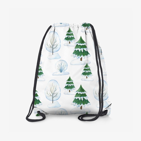 Рюкзак «Снежные деревья, елочки»