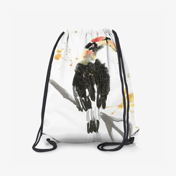 Рюкзак «тукан, тропическая птица, акварель с брызгами»