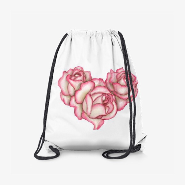 Рюкзак «Сердце из роз. Розовые розы. Любовь. Любимой жене, девушке, маме. День влюбленных»