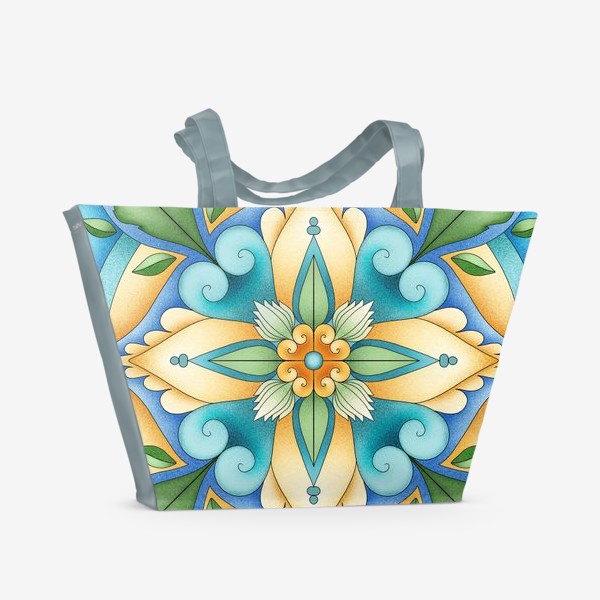 Пляжная сумка «Итальянский узор. Узор в марокканском стиле. Марокканская плитка. Марокко.»