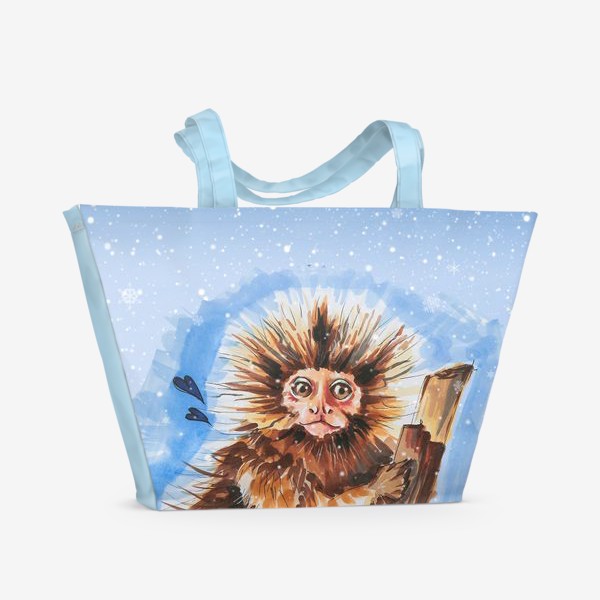 Пляжная сумка «Зимняя обезьянка»