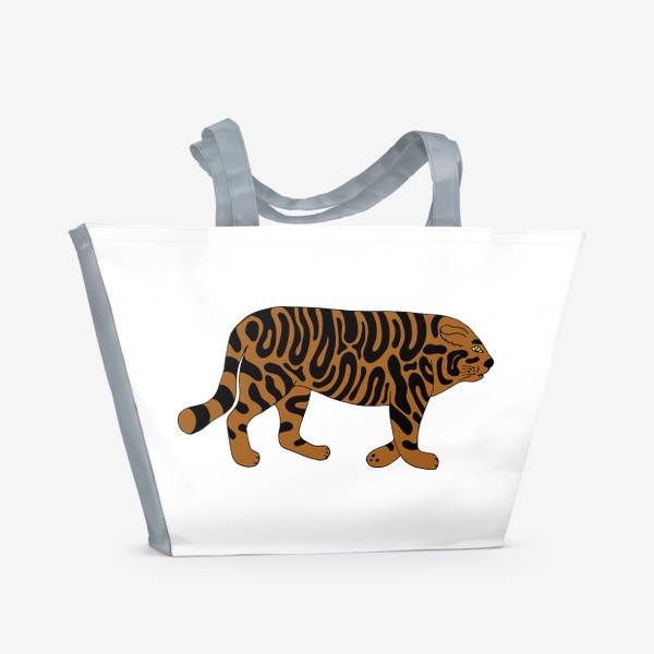 Пляжная сумка «Тигр полосатый.»