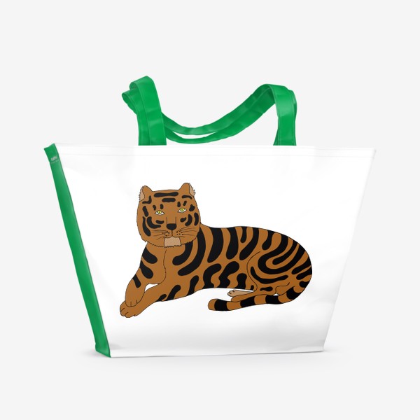 Пляжная сумка «Новогодний тигр»