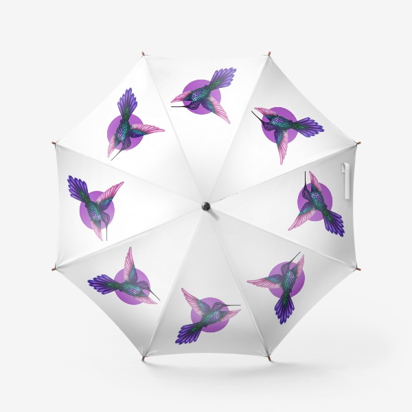 Зонт «Фиолетовая колибри.»