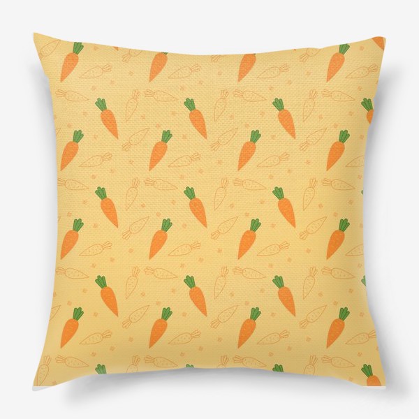 Подушка «Паттерн с морковками»