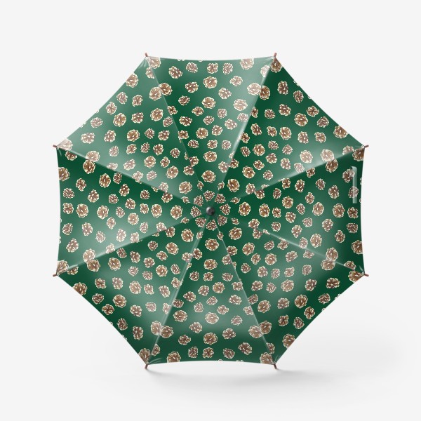 Зонт «Шишки текстура зеленый»