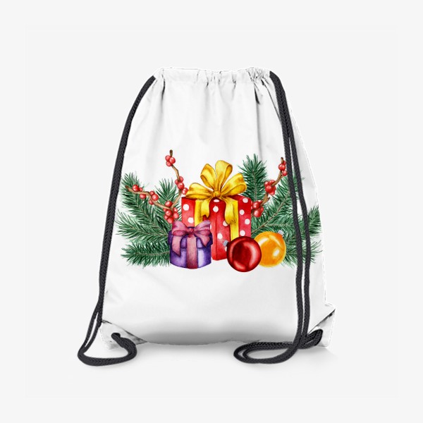 Рюкзак «Подарки и еловые ветки»