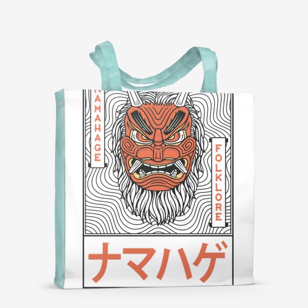 Сумка-шоппер «Намахагэ  ритуальная японская маска Namahage​‌‌​ ​‌‌‌​‌‌ ​​‌‌‌‌»