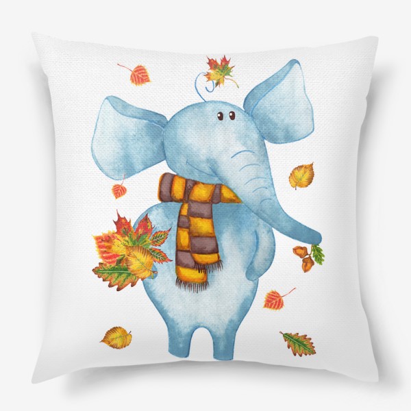 Подушка «Слон в шарфике»