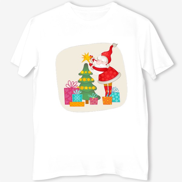 Футболка «Санта. Дед Мороз, ёлка и подарки»