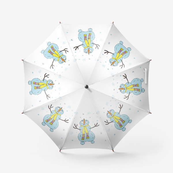 Зонт «Снеговик ловит снежинки»