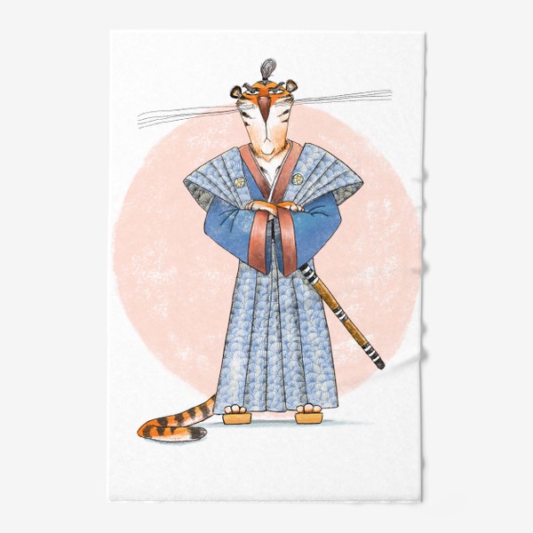 Полотенце «Тигр-самурай, символ 2022»