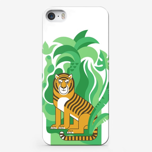 Чехол iPhone «Тигр в джунглях. Символ 2022 года»
