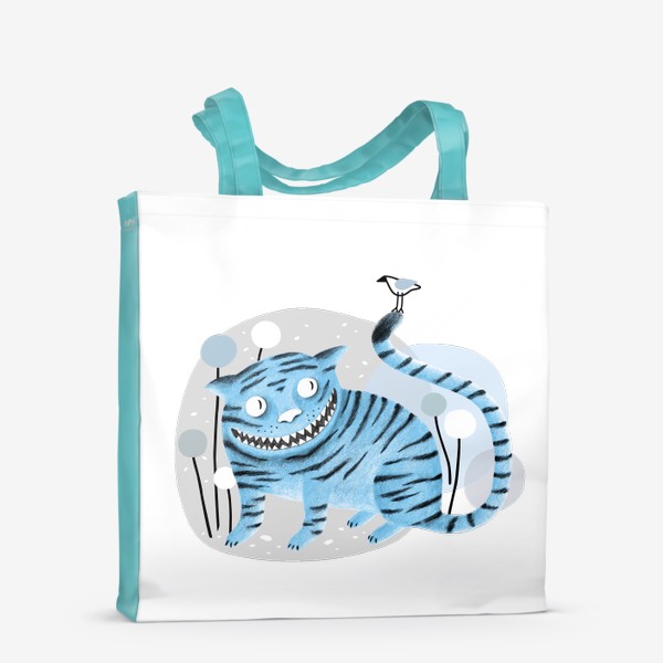 Сумка-шоппер «Голубая тигрокошка»