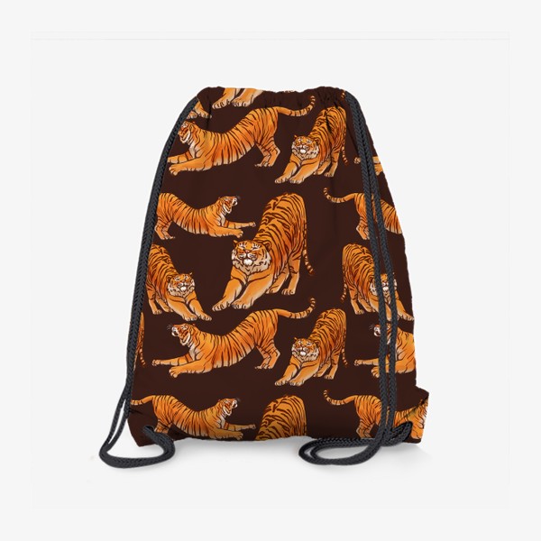 Рюкзак «Тигровые потягушки паттерн»