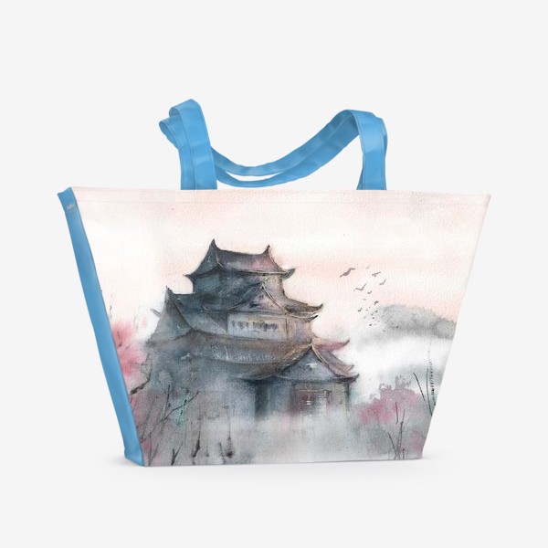 Пляжная сумка «Японский замок »