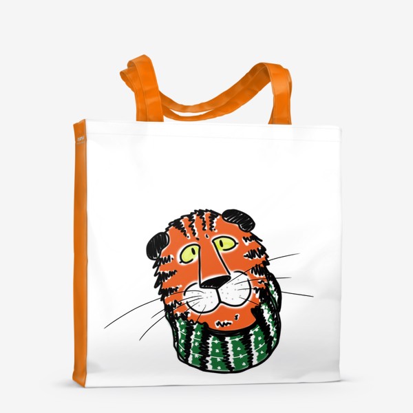 Сумка-шоппер «Тигр в шарфе. Символ года 2022»