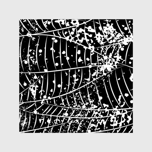 Шторы &laquo;чёрно-белые абстрактные листья&raquo;
