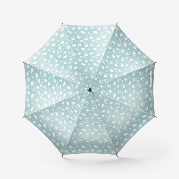 Зонт «Облака бирюзовый»