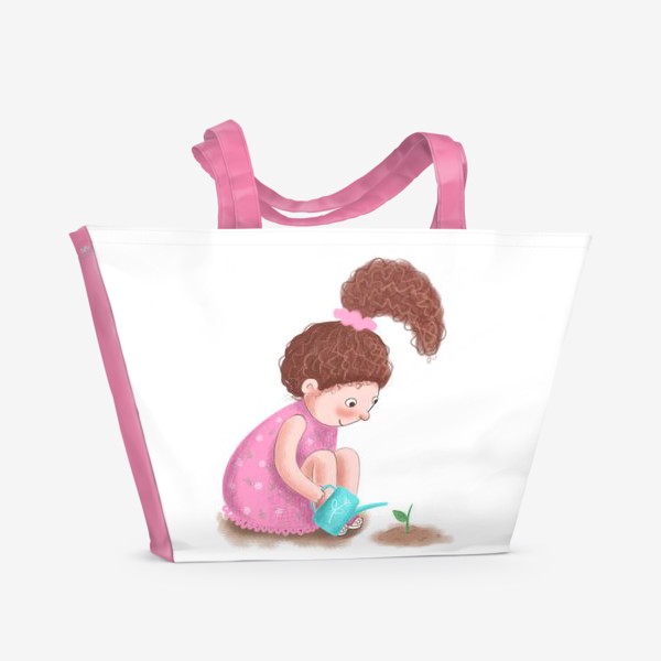 Пляжная сумка «Девочка с лейкой»