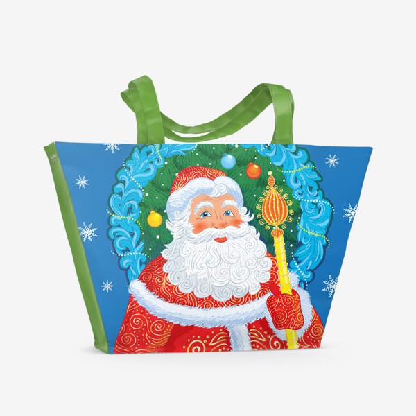 Пляжная сумка «Дедушка Мороз»