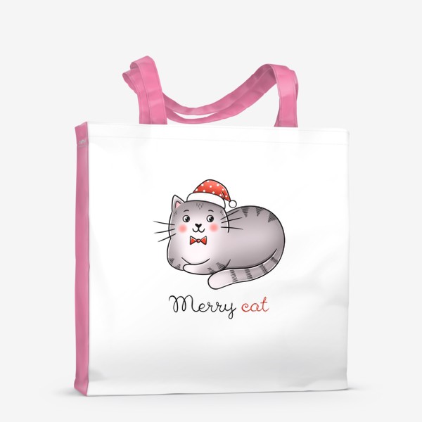 Сумка-шоппер «Новогодний котик (Merry Cat)»