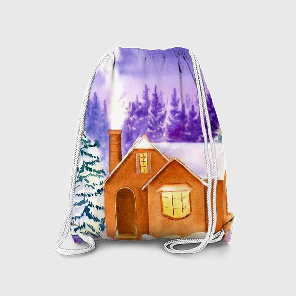 Рюкзак «Зимняя сказка Зимний дом Рождество Новый год»