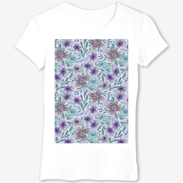 Футболка «Delicate Purple Floral Pattern»