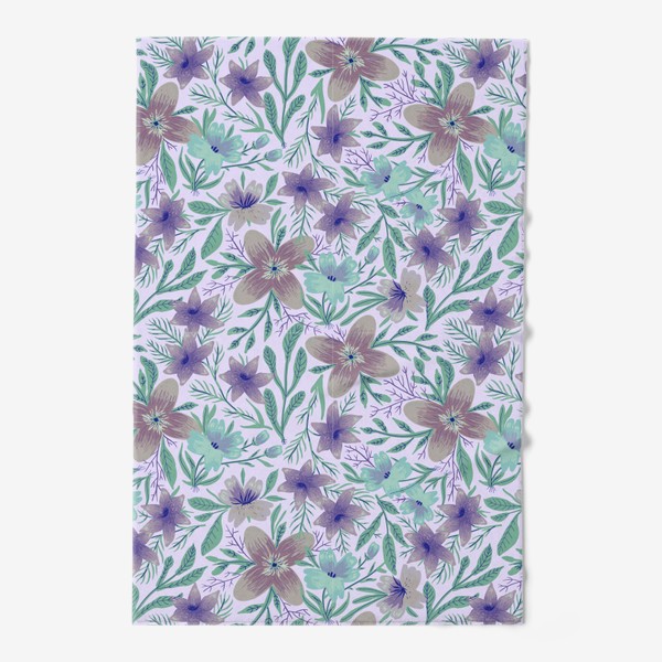 Полотенце «Delicate Purple Floral Pattern»
