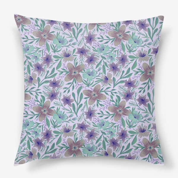 Подушка «Delicate Purple Floral Pattern»