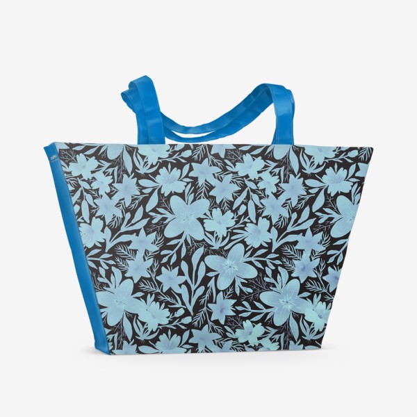 Пляжная сумка «Delicate Blue Floral Pattern»