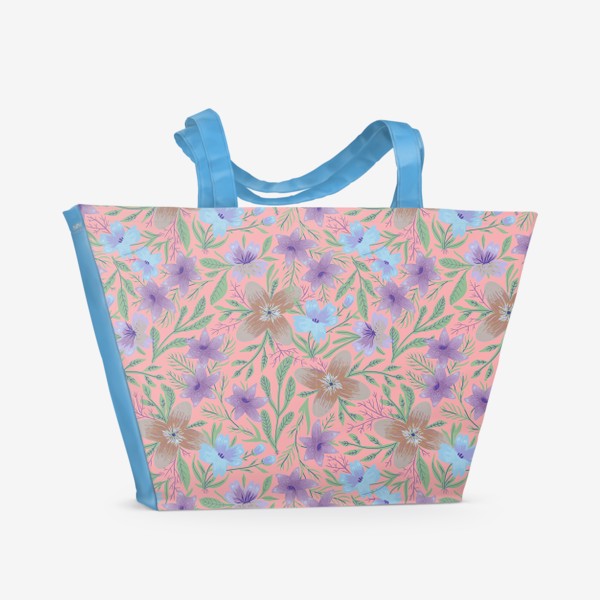 Пляжная сумка «Delicate Pink Floral Pattern»