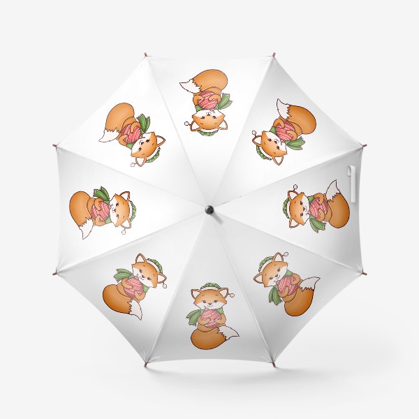 Зонт «Лисичка новогодняя»