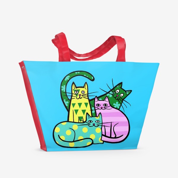 Пляжная сумка «Наглые коты»