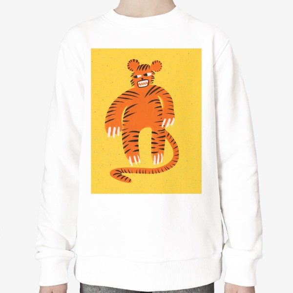 Свитшот «Оранжевый тигр в ретро стиле»