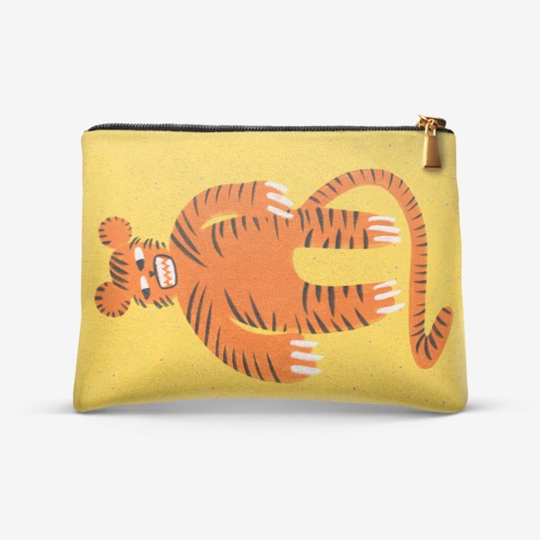 Косметичка «Оранжевый тигр в ретро стиле»