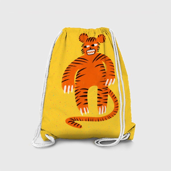 Рюкзак «Оранжевый тигр в ретро стиле»