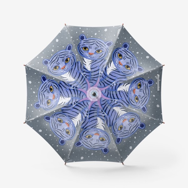 Зонт «Тигренок на снегу»