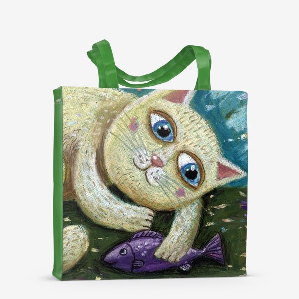 Сумка-шоппер «Кошка с рыбкой»
