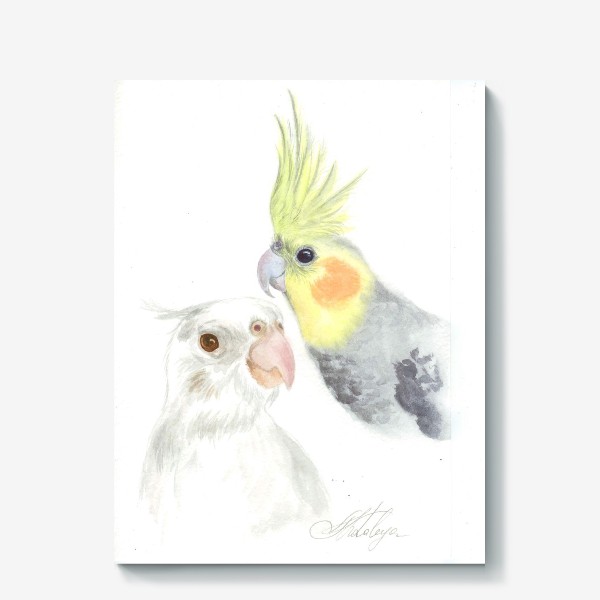 Холст &laquo;Love parrots&raquo;