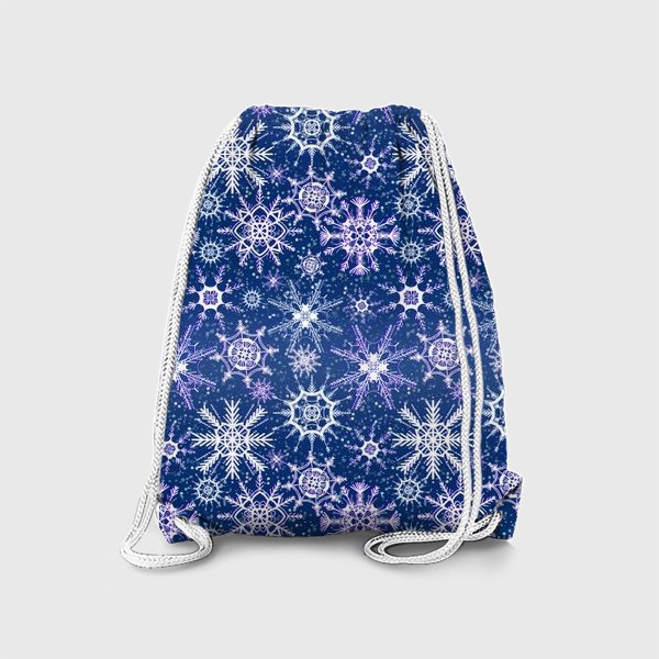 Рюкзак «Снежинки на темно-синем небе»