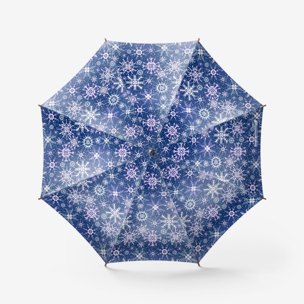 Зонт «Снежинки на темно-синем небе»