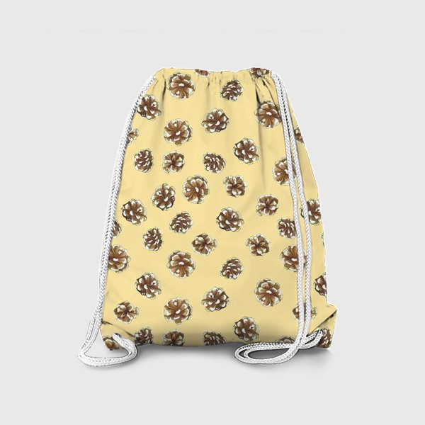 Рюкзак «Шишки текстура желтый»